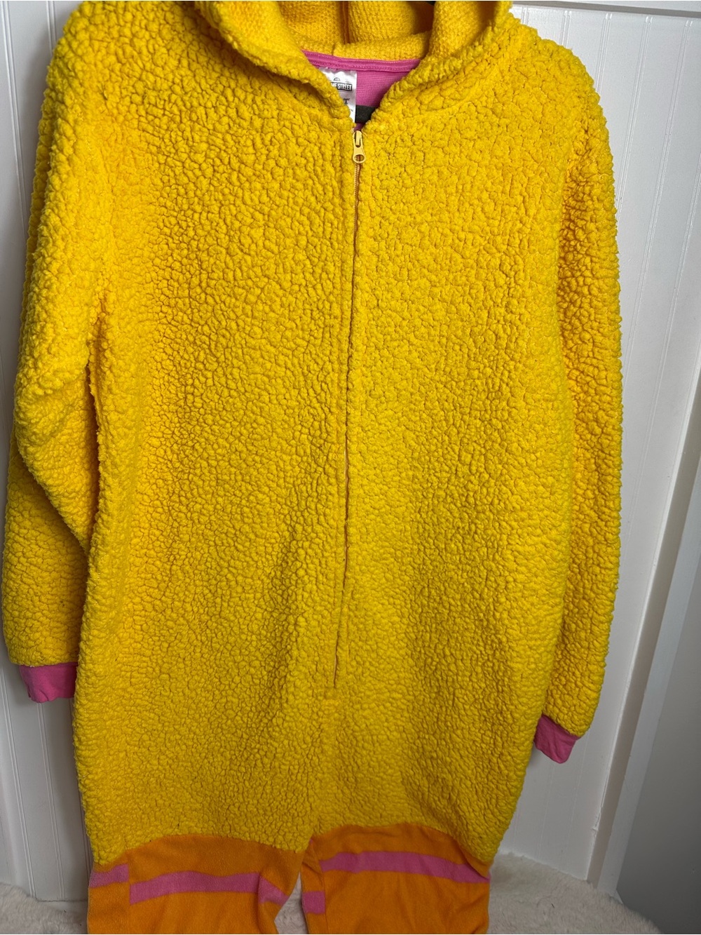 Sesame Street Big Bird Yellow Hooded Union Suit Costume - Picture 6 of 14
